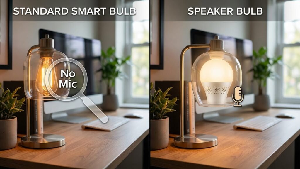 do smart light bulbs have microphones