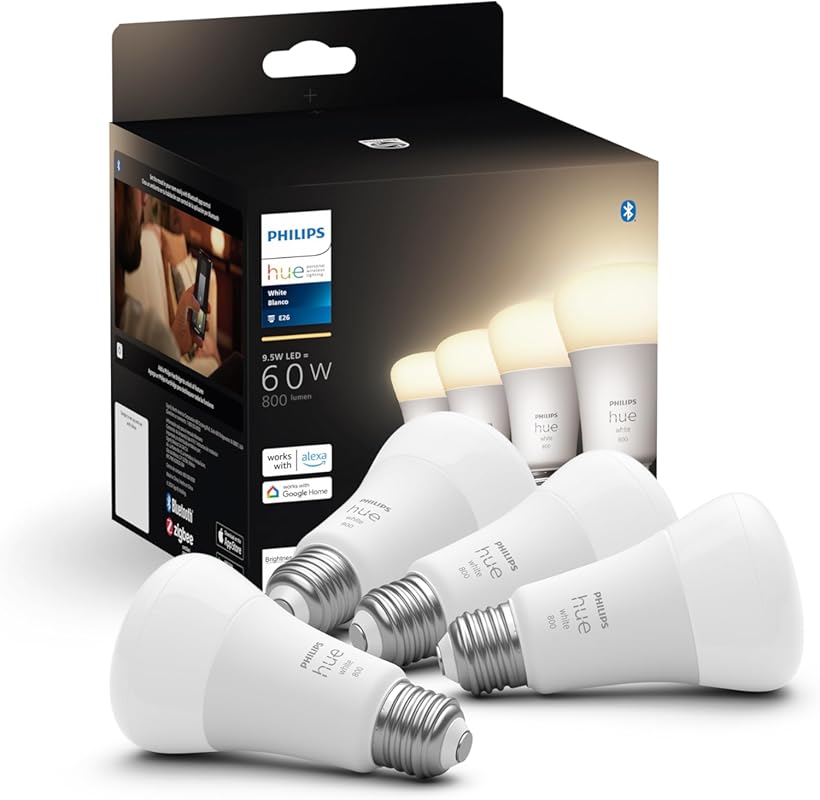 Philips Hue Smart A19 LED Bulb Compatible with Apple HomeKit, Soft War