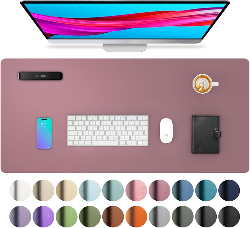 Aothia Non-Slip PU Leather Desk Blotter