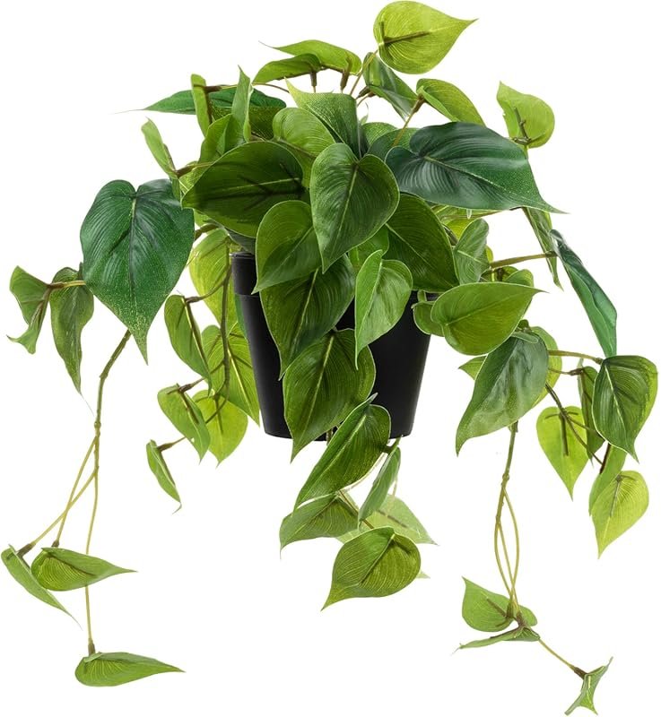 Realistic Artificial Scindapsus Aureus Potted Plant for Maintenance-Fr