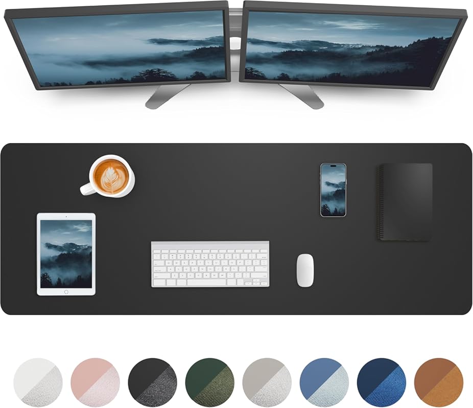 Large Waterproof PU Leather Desk Blotter