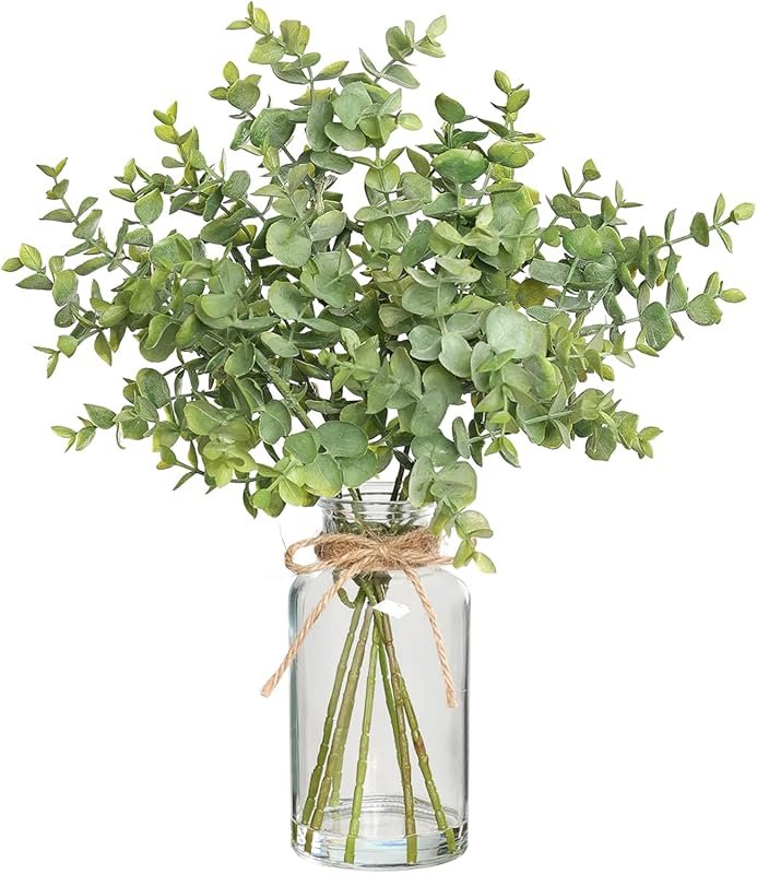 Realistic 14-Inch Artificial Sage Green Eucalyptus Stems