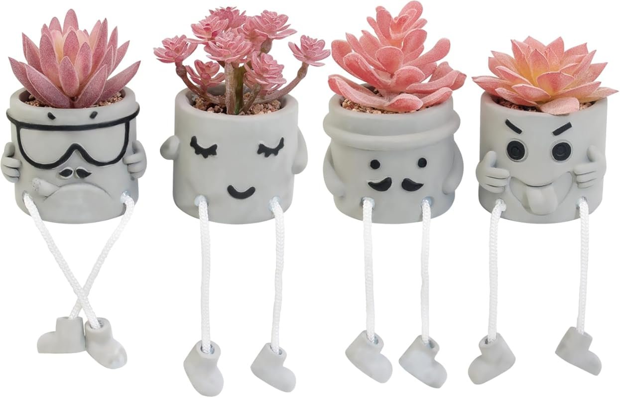 Mini Pink Artificial Succulents
