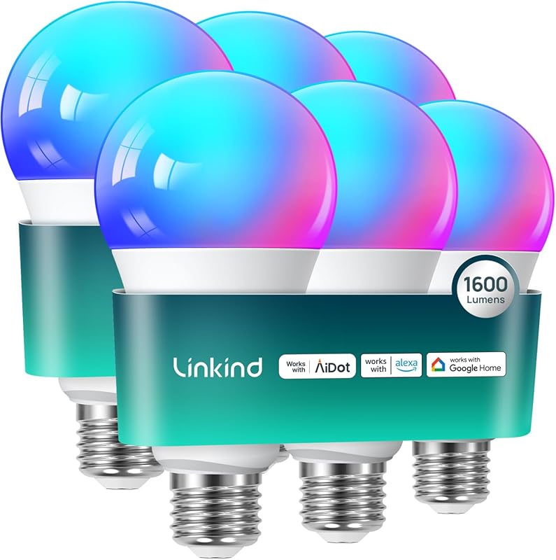 Linkind 100W Equivalent Smart LED Bulb 6-Pack