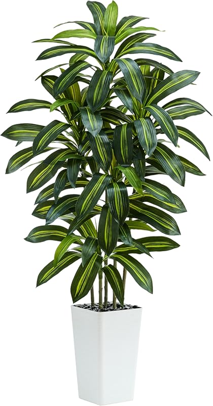 Five Foot Artificial Tropical Dracaena Tree with Natural Wood Trunk fo