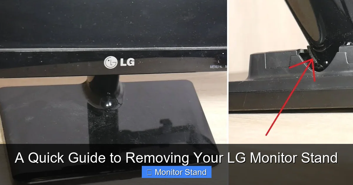 A Quick Guide to Removing Your LG Monitor Stand