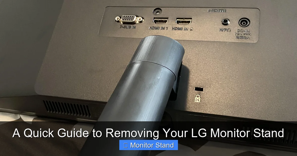 A Quick Guide to Removing Your LG Monitor Stand