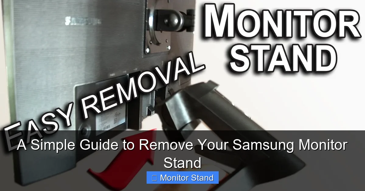 A Simple Guide to Remove Your Samsung Monitor Stand