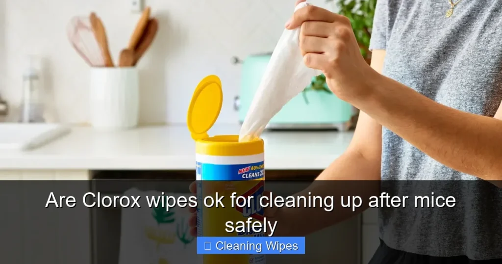 Are Clorox wipes ok for cleaning up after mice safely