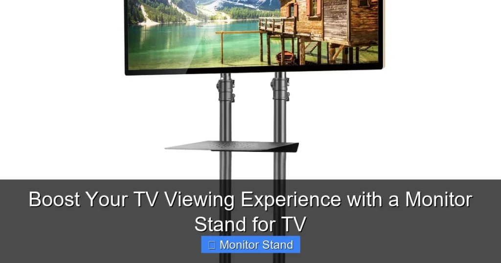 Boost Your TV Viewing Experience with a Monitor Stand for TV