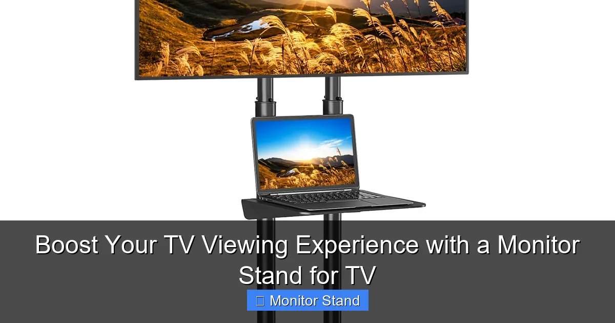 Boost Your TV Viewing Experience with a Monitor Stand for TV