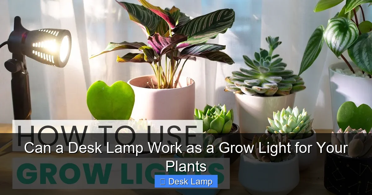 Can a Desk Lamp Work as a Grow Light for Your Plants