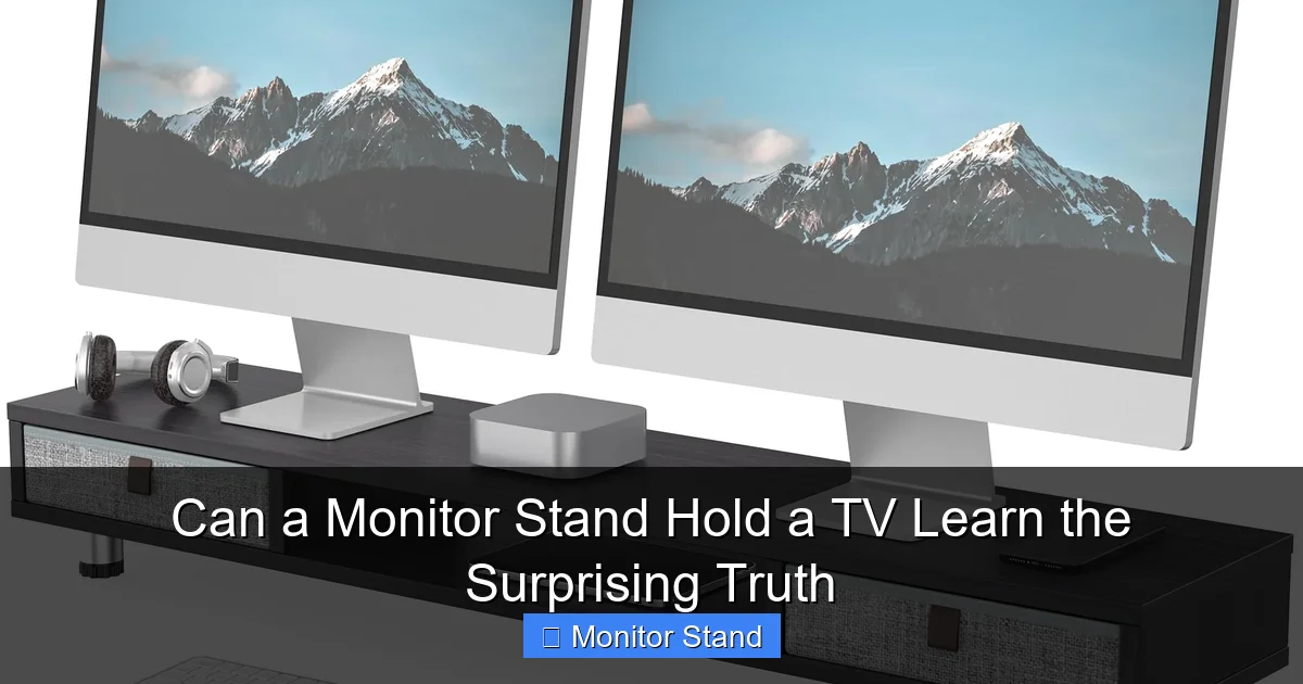 Can a Monitor Stand Hold a TV Learn the Surprising Truth