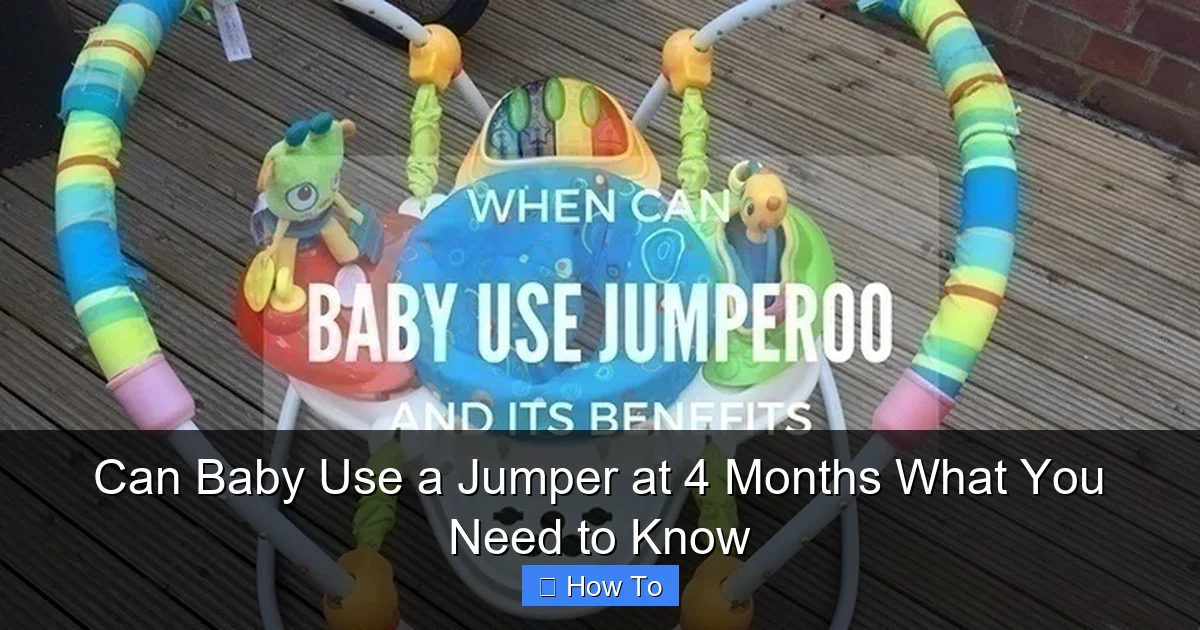 Can Baby Use a Jumper at 4 Months What You Need to Know