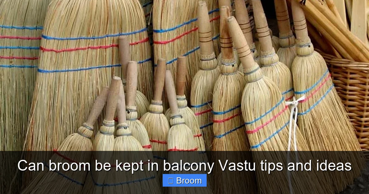 Can broom be kept in balcony Vastu tips and ideas