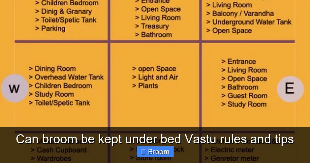 Can broom be kept under bed Vastu rules and tips