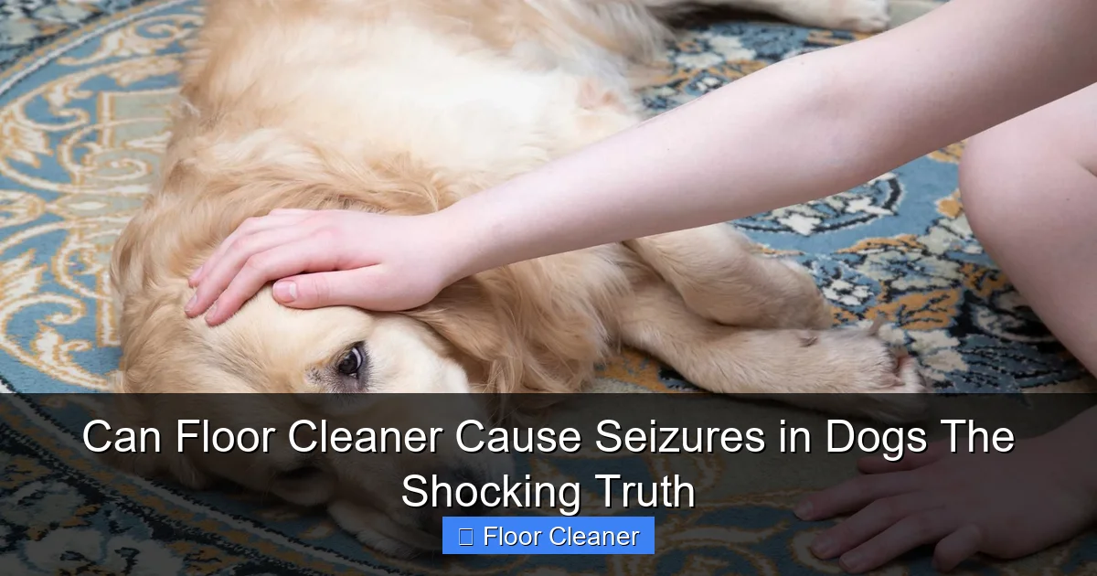 Can Floor Cleaner Cause Seizures in Dogs The Shocking Truth