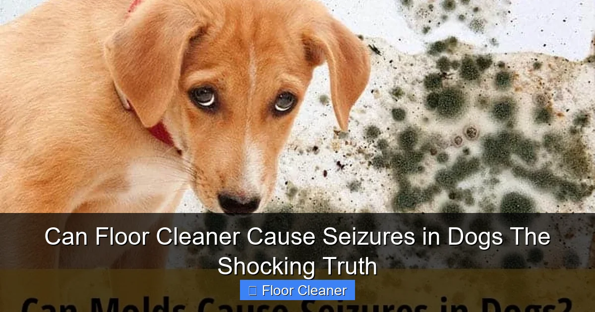 Can Floor Cleaner Cause Seizures in Dogs The Shocking Truth