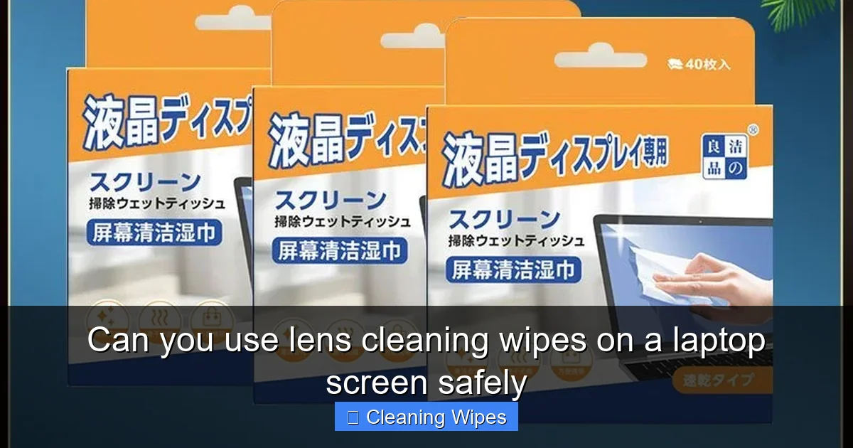 Can you use lens cleaning wipes on a laptop screen safely
