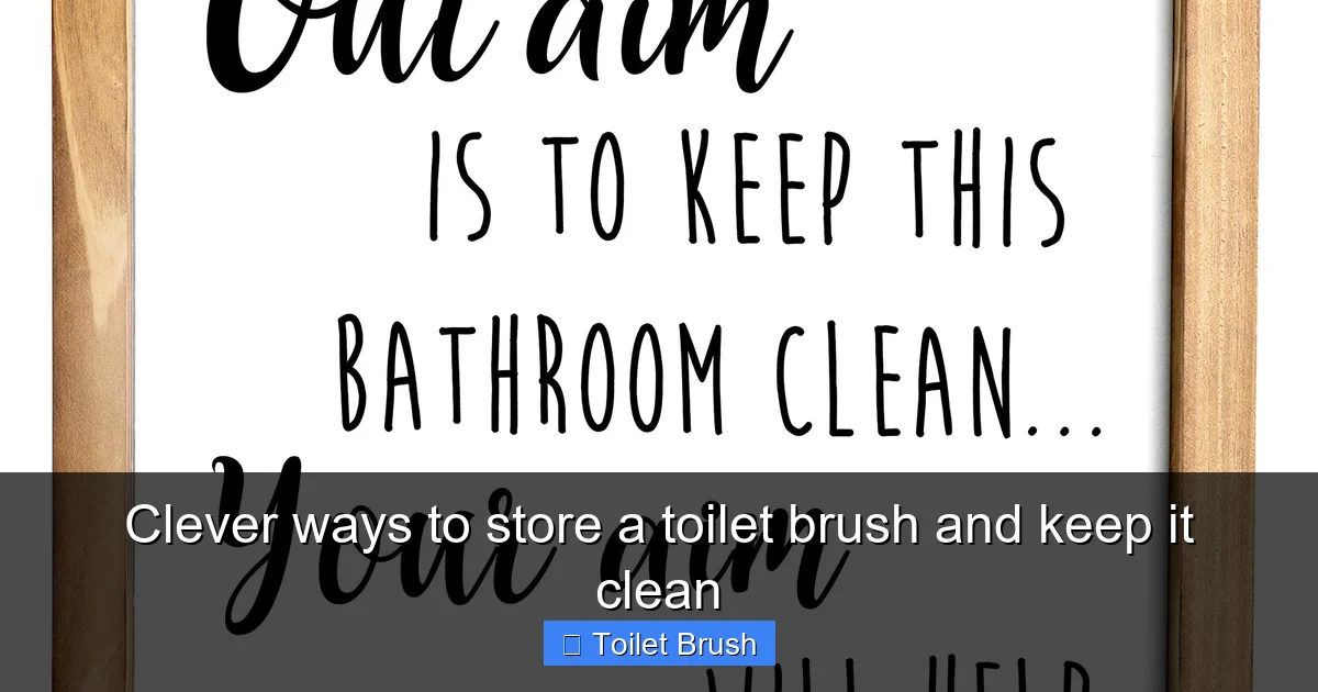 Clever ways to store a toilet brush and keep it clean