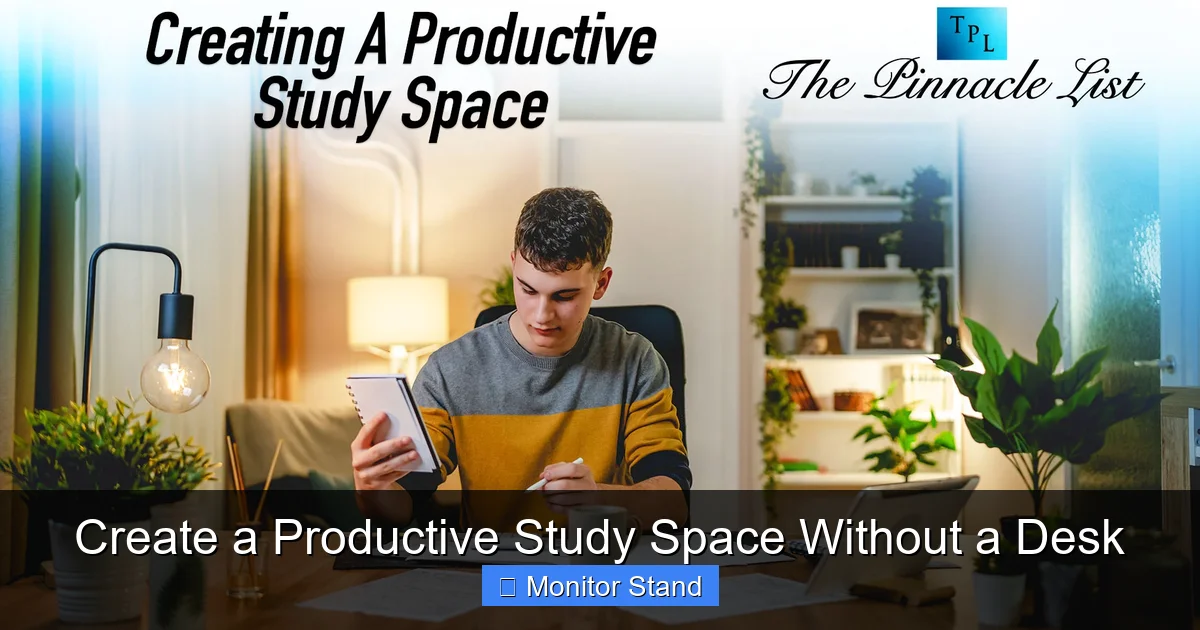 Create a Productive Study Space Without a Desk