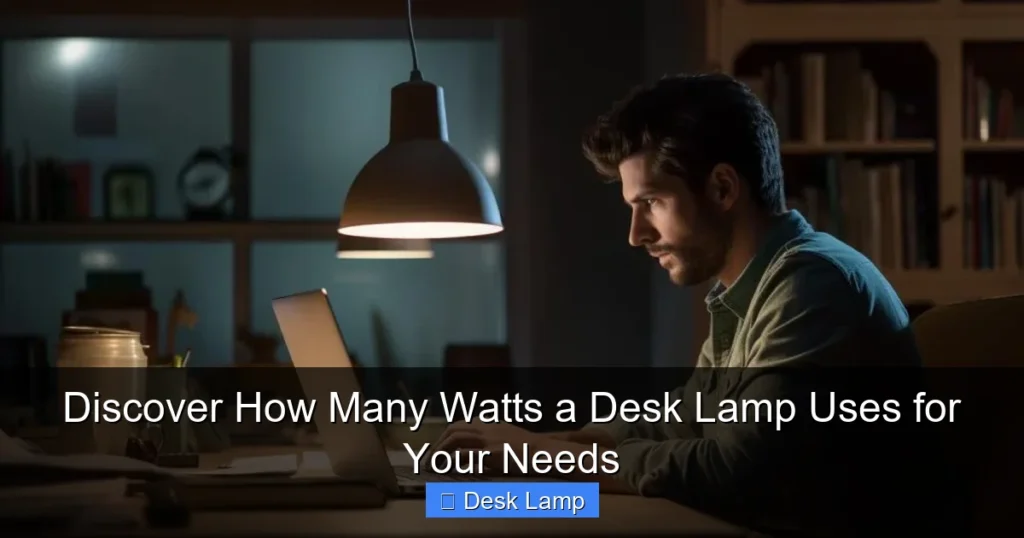 Discover How Many Watts a Desk Lamp Uses for Your Needs