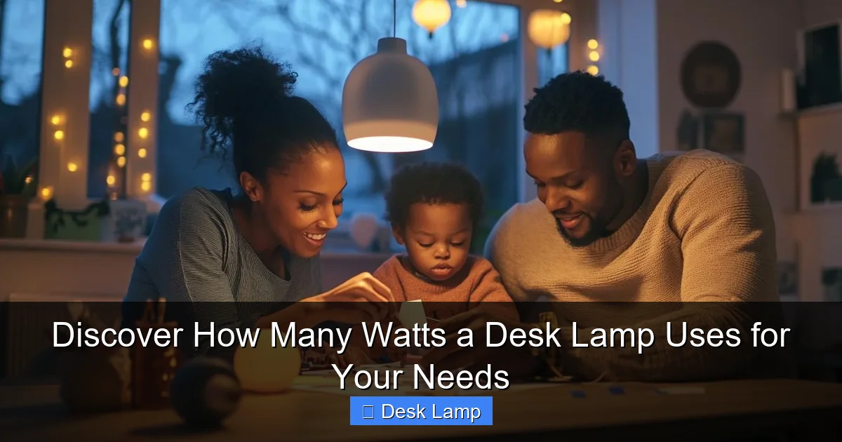 Discover How Many Watts a Desk Lamp Uses for Your Needs