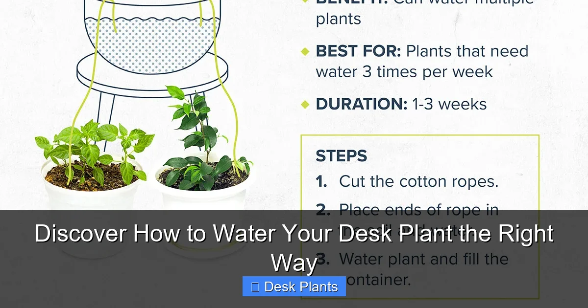 Discover How to Water Your Desk Plant the Right Way