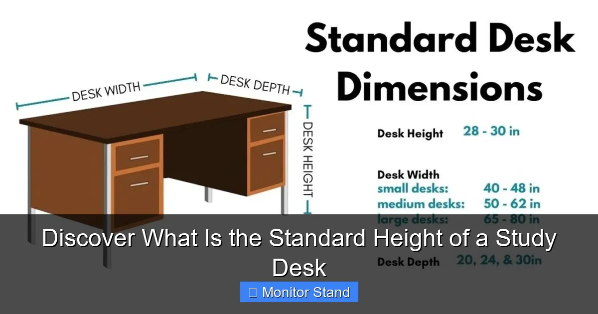 Discover What Is the Standard Height of a Study Desk