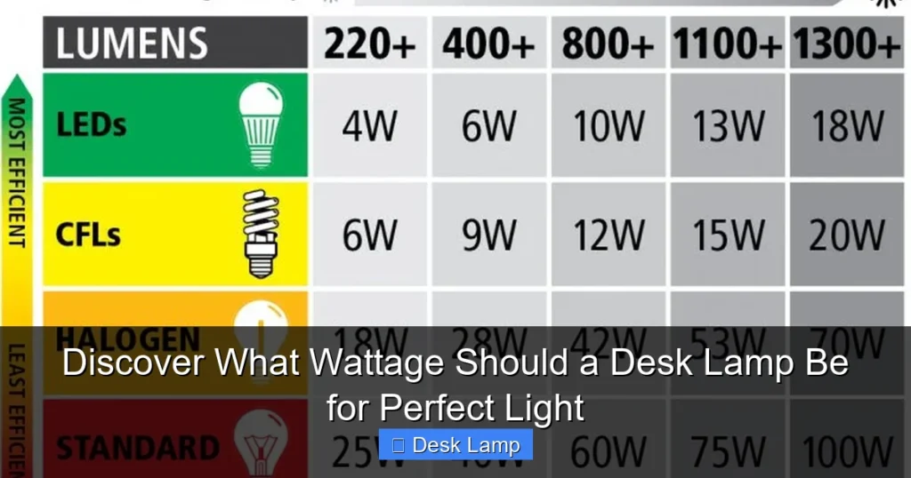 Discover What Wattage Should a Desk Lamp Be for Perfect Light