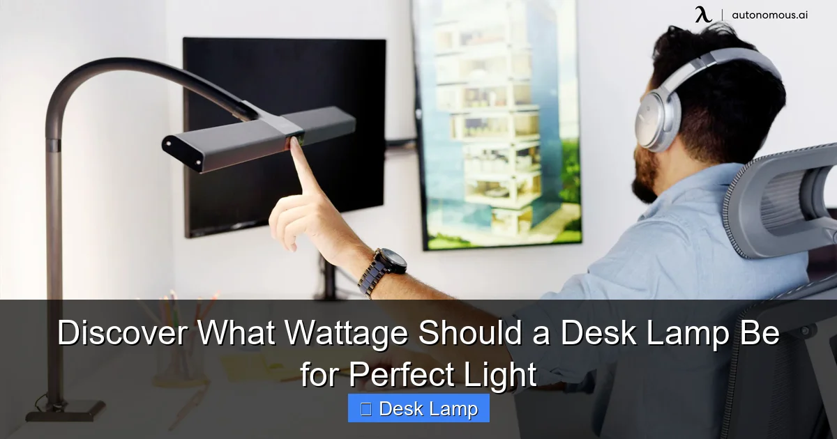 Discover What Wattage Should a Desk Lamp Be for Perfect Light