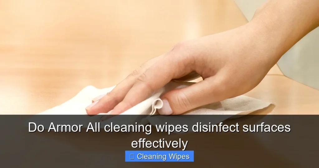 Do Armor All cleaning wipes disinfect surfaces effectively