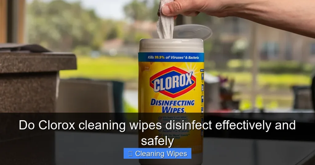 Do Clorox cleaning wipes disinfect effectively and safely