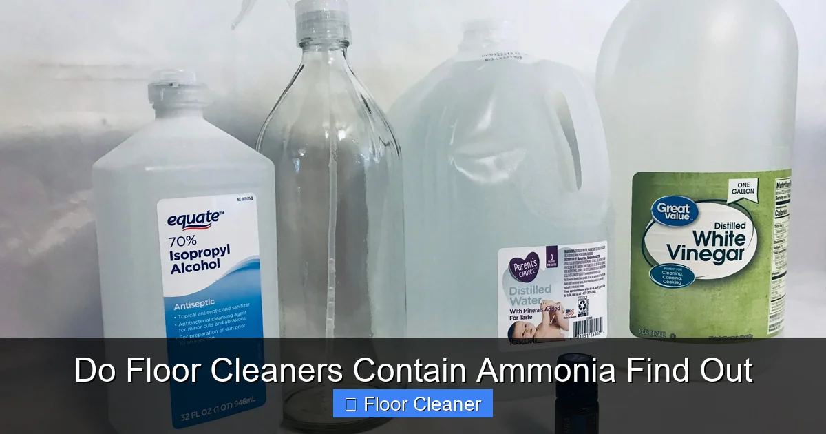 Do Floor Cleaners Contain Ammonia Find Out