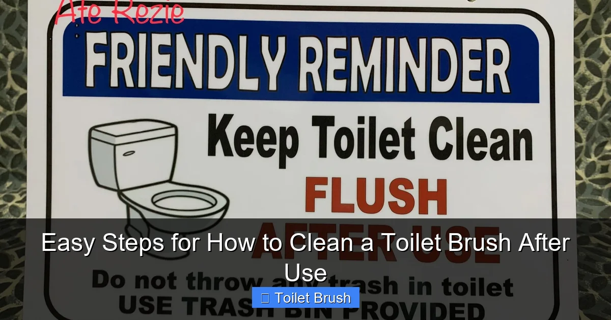 Easy Steps for How to Clean a Toilet Brush After Use