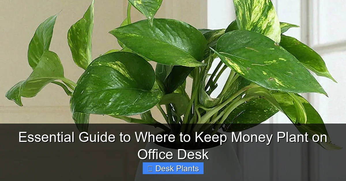 Essential Guide to Where to Keep Money Plant on Office Desk