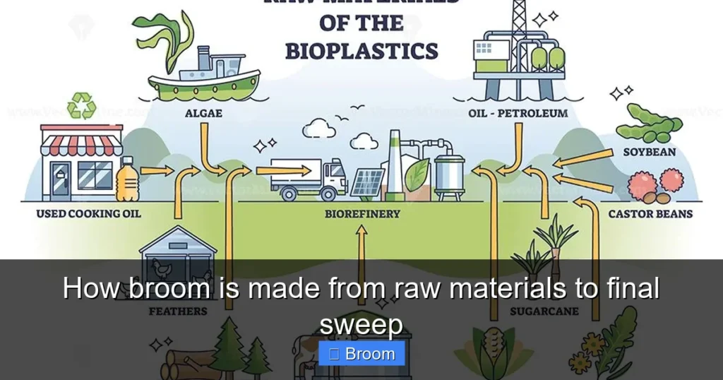 How broom is made from raw materials to final sweep