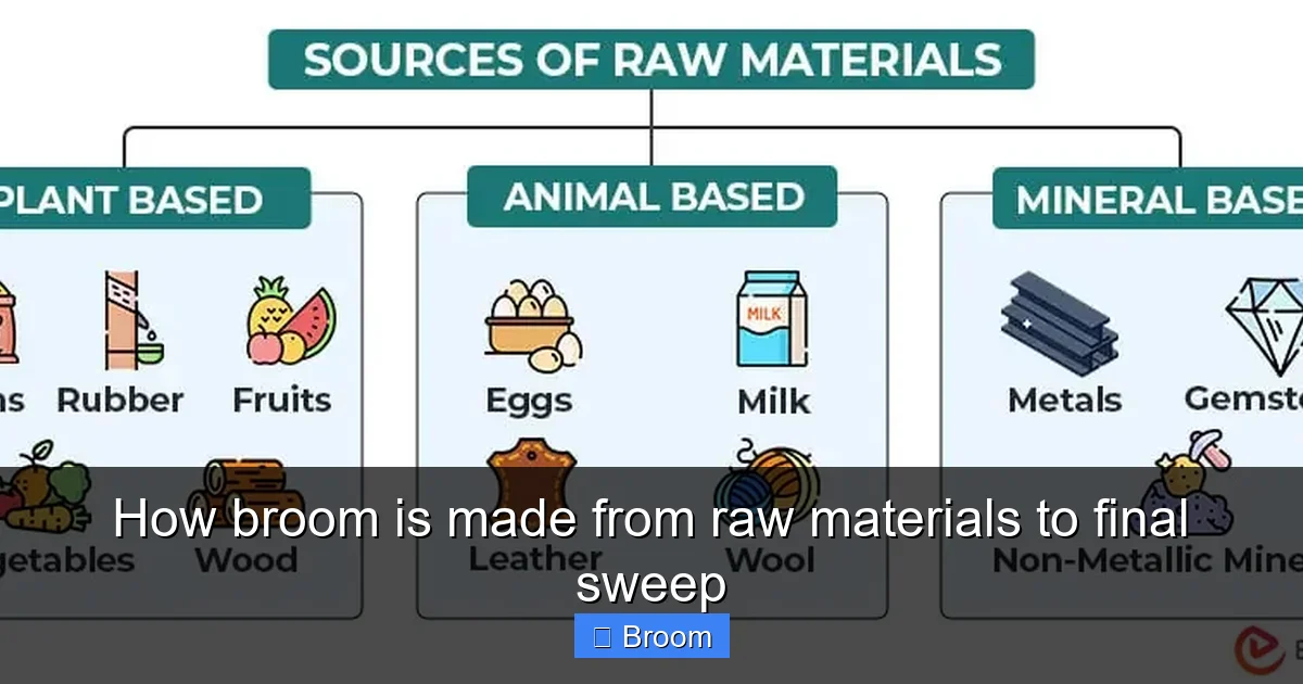 How broom is made from raw materials to final sweep