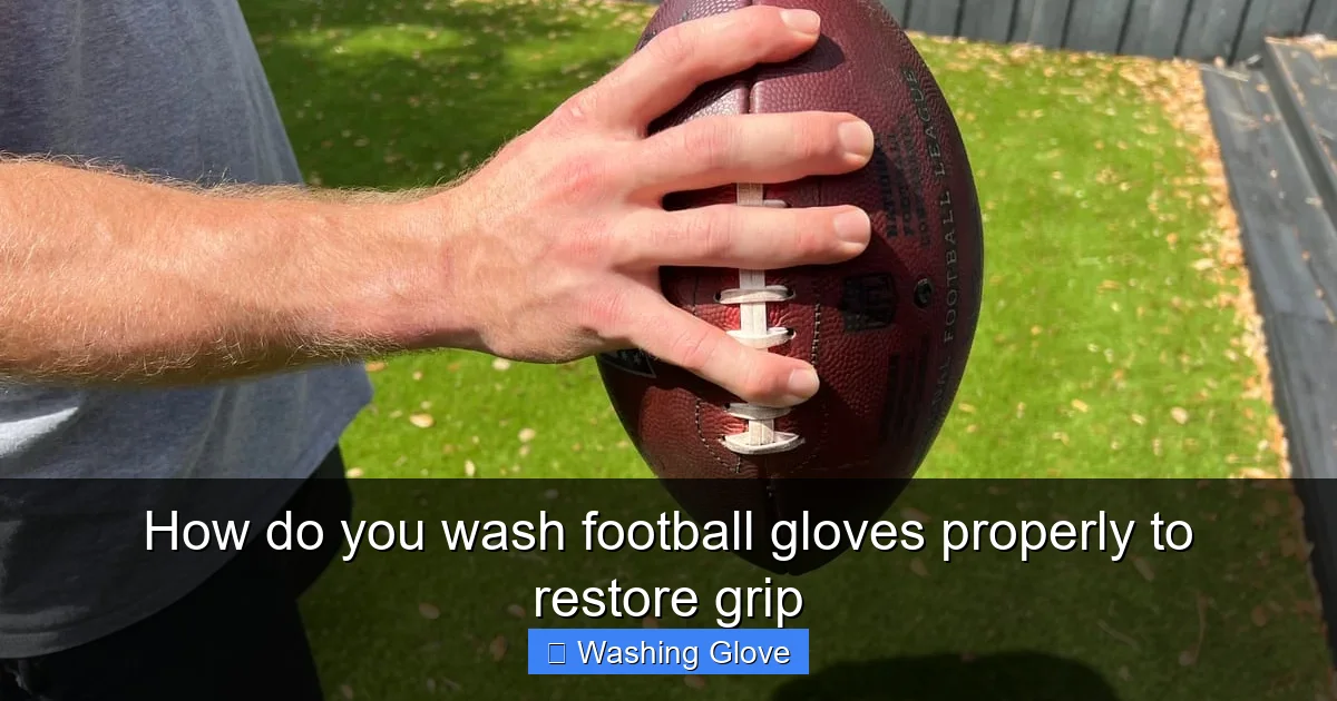 How do you wash football gloves properly to restore grip