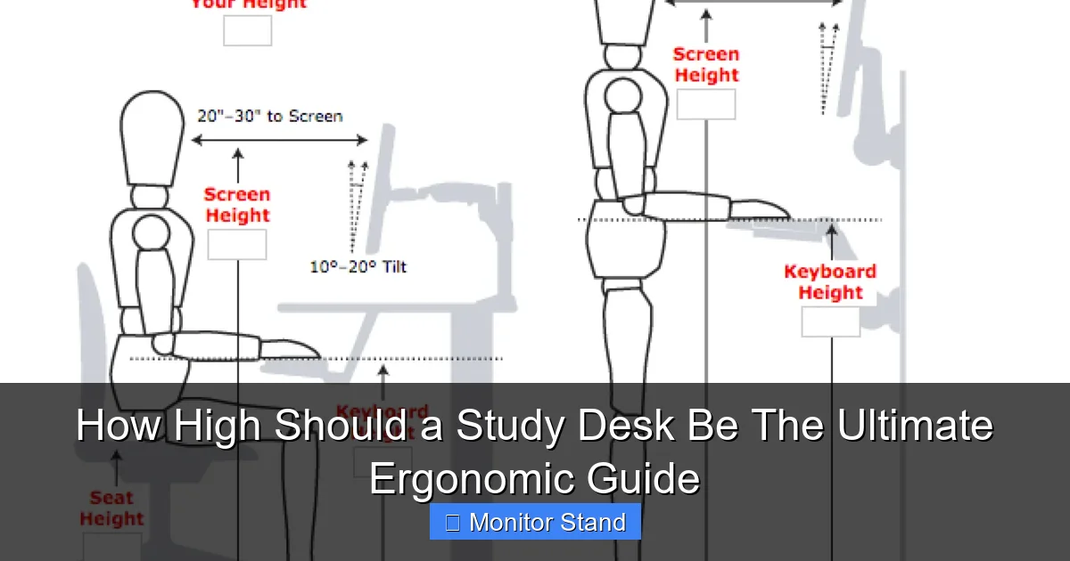 How High Should a Study Desk Be The Ultimate Ergonomic Guide