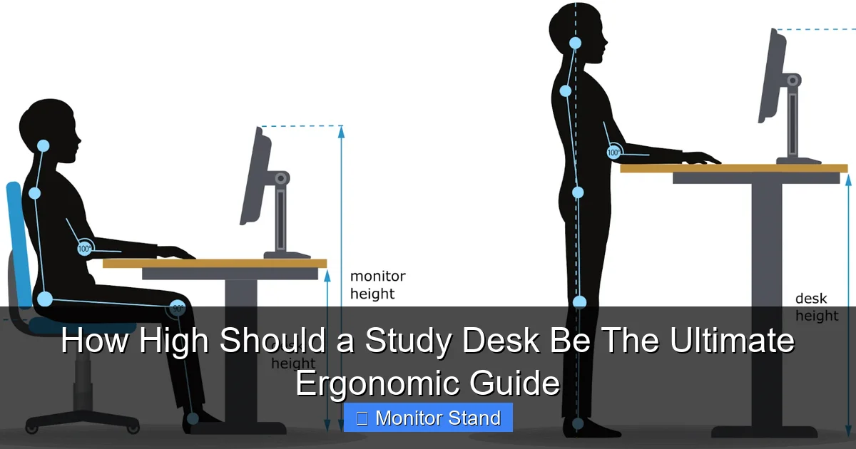 How High Should a Study Desk Be The Ultimate Ergonomic Guide