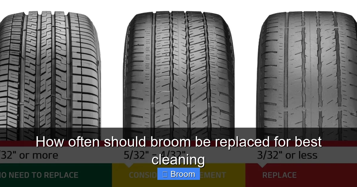 How often should broom be replaced for best cleaning
