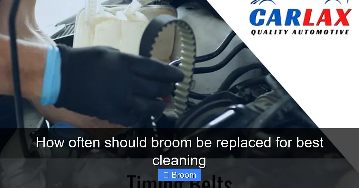 How often should broom be replaced for best cleaning