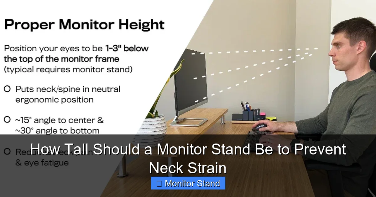 How Tall Should a Monitor Stand Be to Prevent Neck Strain