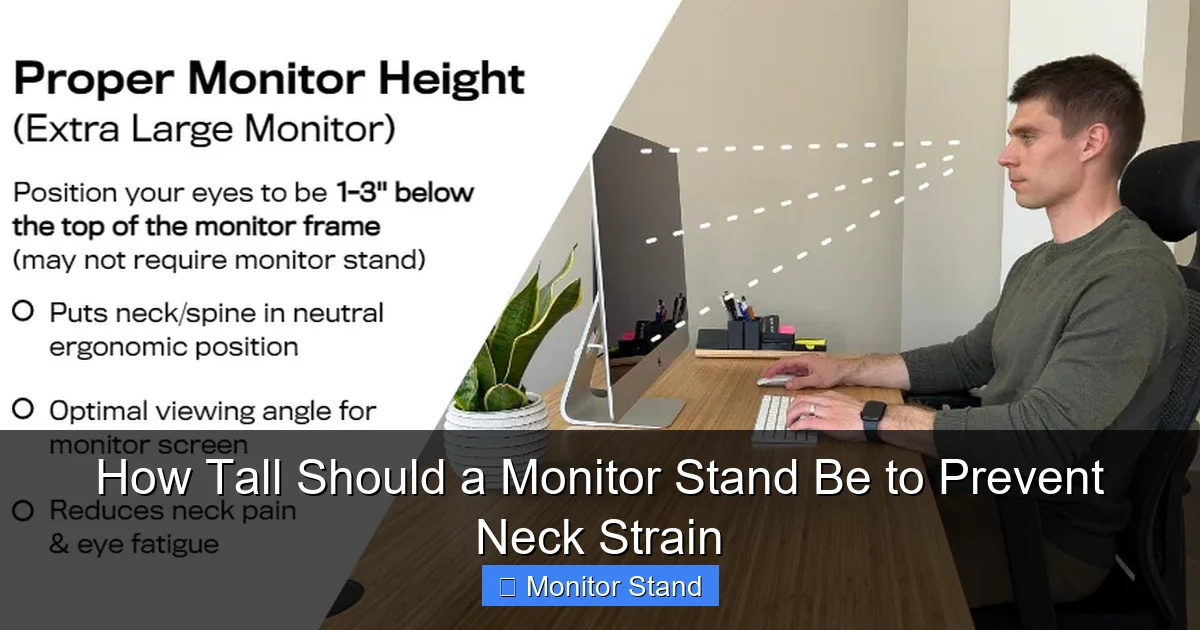 How Tall Should a Monitor Stand Be to Prevent Neck Strain
