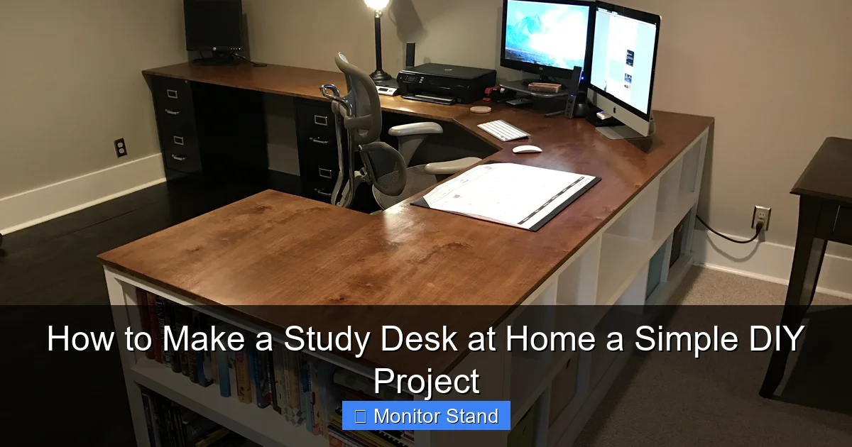 How to Make a Study Desk at Home a Simple DIY Project