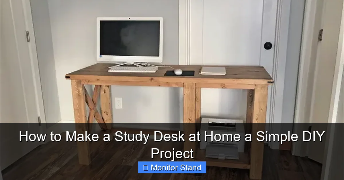 How to Make a Study Desk at Home a Simple DIY Project