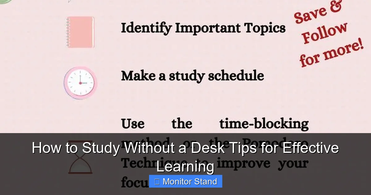 How to Study Without a Desk Tips for Effective Learning