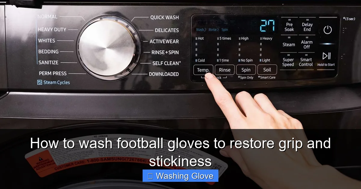 How to wash football gloves to restore grip and stickiness