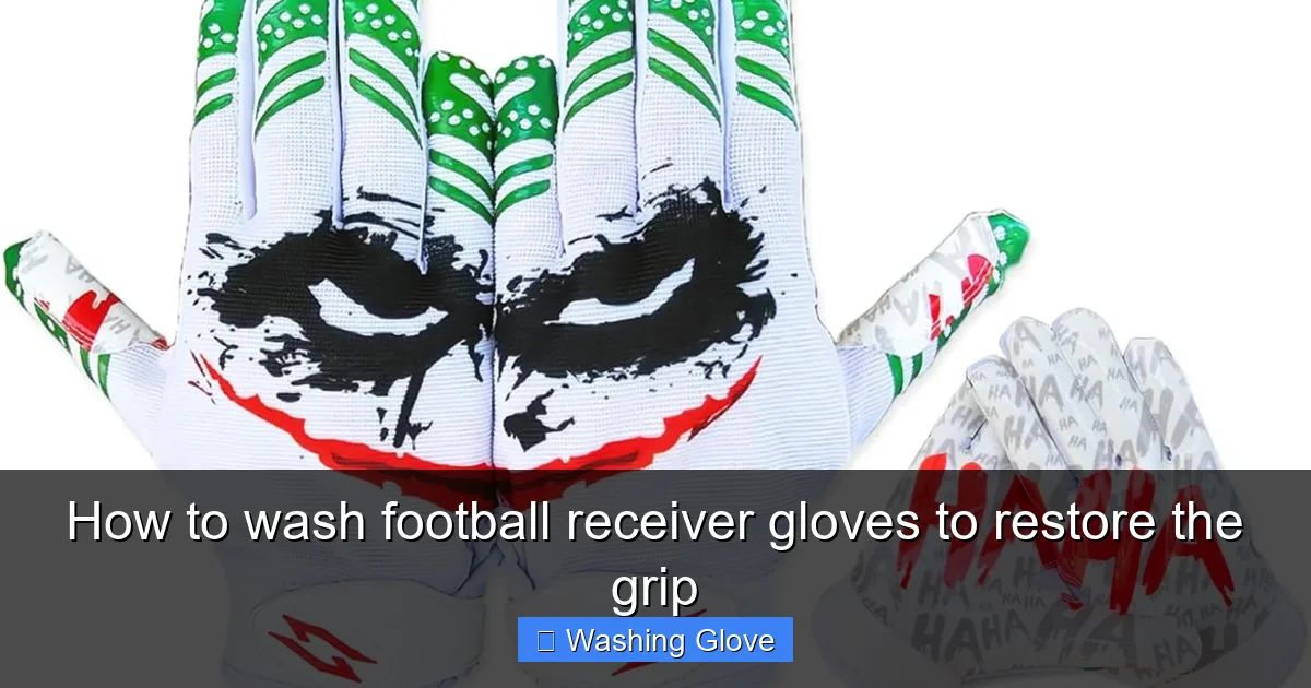 How to wash football receiver gloves to restore the grip
